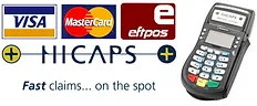 HICAPS, EFTPOS, Visa and Mastercard accepted
