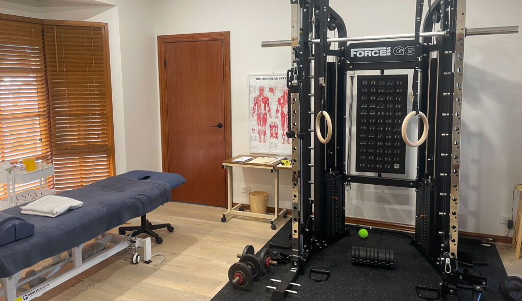 Treatment room and strength equipment at Mi Therapy Clinic in South Morang